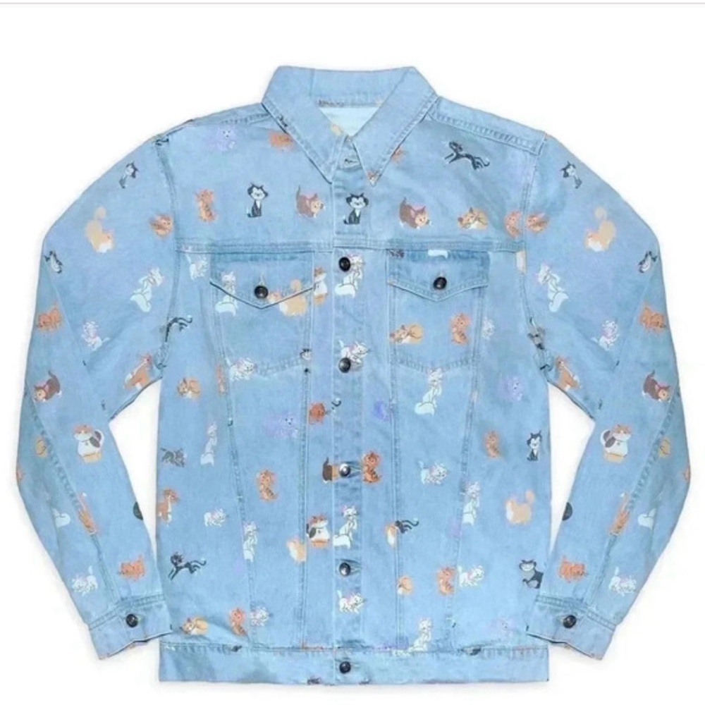 Disney Store Denim Jacket Cats Collection RARE NWT